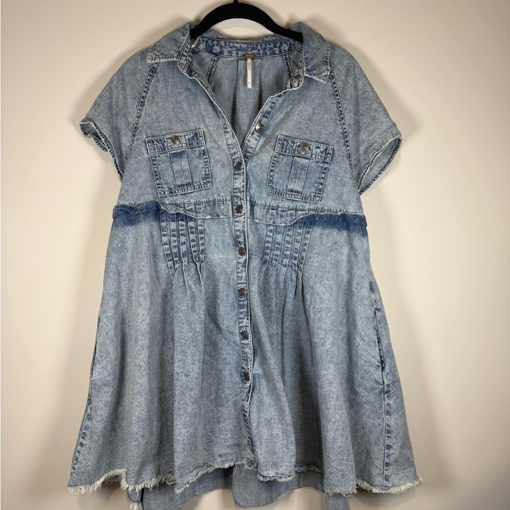 Free People Light Blue Denim Dress